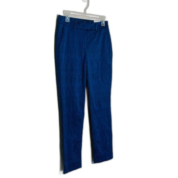 NWT White House Black Market Jacquard Blue Slim Ankle Size 2 $89 Whimsigoth - Picture 3 of 14